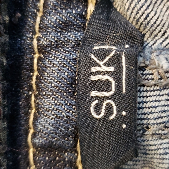 Silver Mid Rise Broken In Double S Pocket Distressed Jeans Western Suki Rodeo - Picture 4 of 16